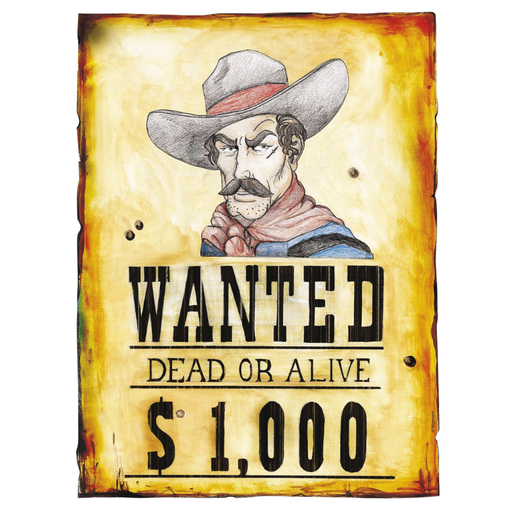 [WID5063P] Poster "Wanted - Dead or Alive"