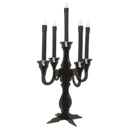 [WID6687H] Chandelier baroque noir