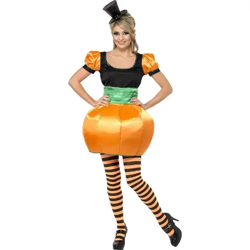 [SMI33802S] COSTUME CITROUILLE ORANGE ET NOIR TAILLE S