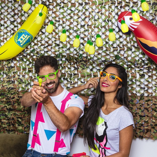 Lunettes Party Rose Fluo