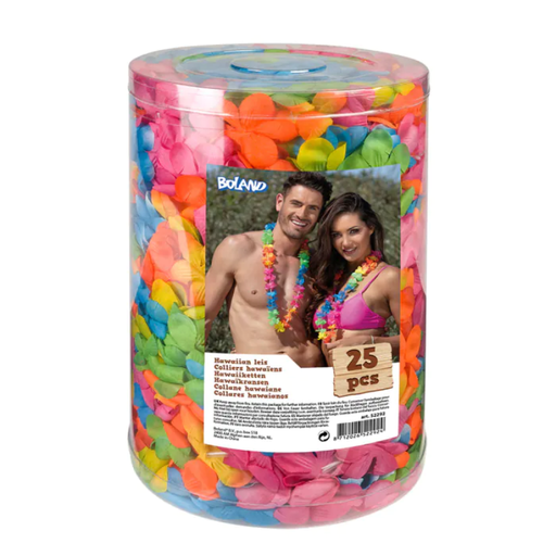 [BOL52292] Set de 25 colliers Hawaïens multicolores