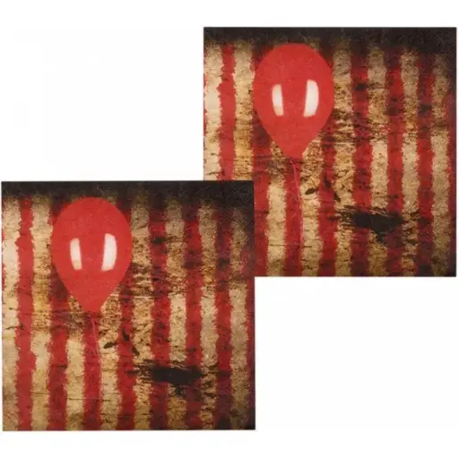 [BOL72353] 12 Serviettes 'Clown film d'horreur'