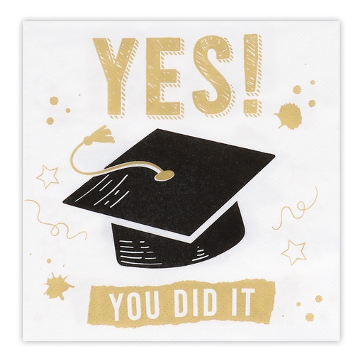 [BOL90629] 20 Serviettes "Yes! You did it"