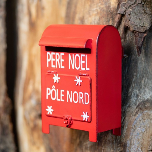 [CHA12471] Boîte aux lettres Metal Père Noël avec fente et ouverture