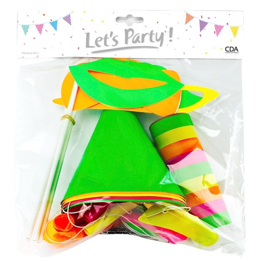 [COT21002F] Sachet de cotillons fluo 5 personnes