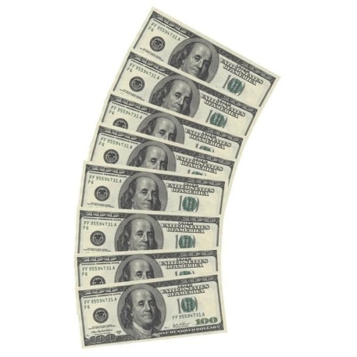 [FOL22563] 10 Serviettes motif 100 Dollars