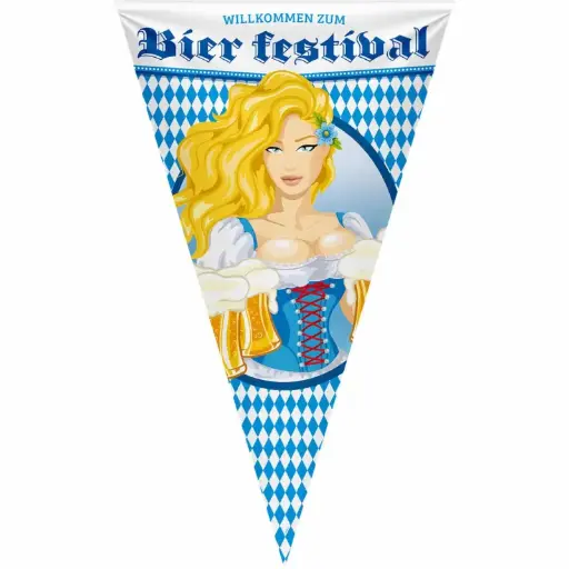 [FOL61493] October Beer Festival Beer Mug XL Bunting - 90x150cm