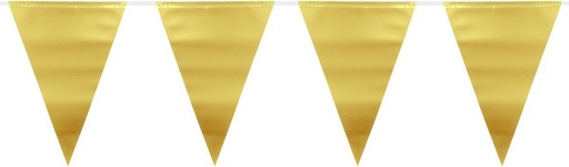 [FOL65873] Guirlande de fanions métal or 6m