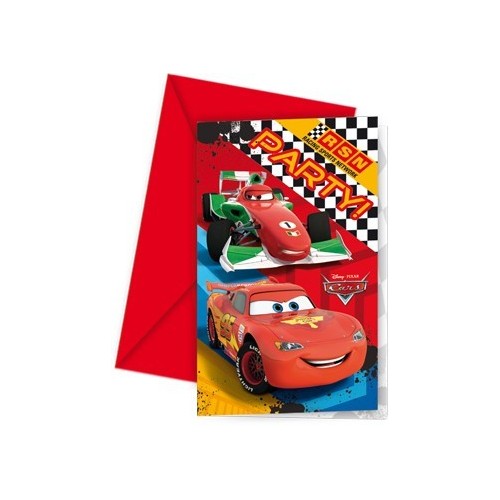 [FOL81563P] Invitations Cars + enveloppes *6™