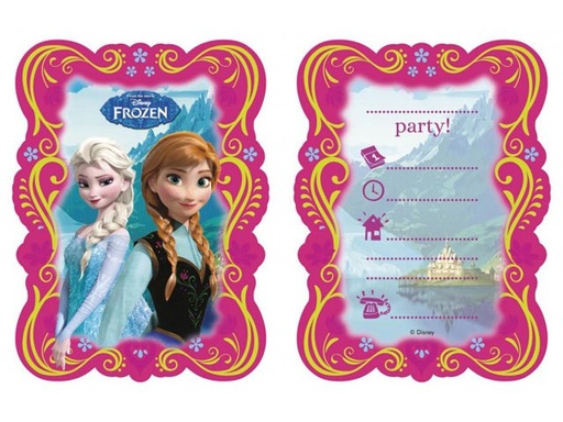 [FOL82504P] 6 Invitations Frozen