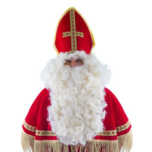 [FUN5702524] Perruque et barbe de Saint Nicolas Deluxe