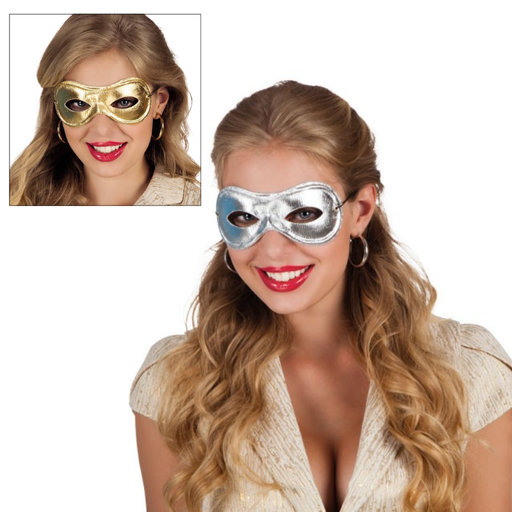 [FUN61197] Masque loup assortis or ou argent