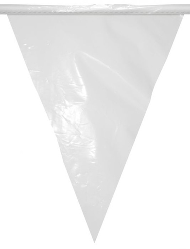 [FUN84480] guirlande fanion blanche 500cm
