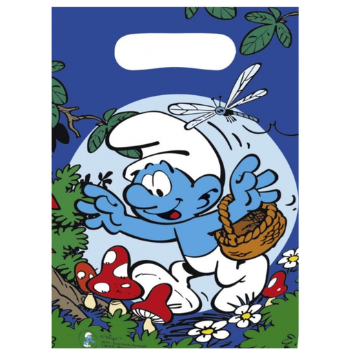 [JAC552180] Lot de 6 sacs de fete - Schtroumpfs 