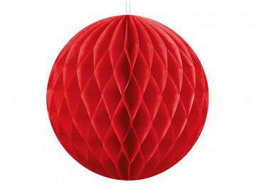 [PARKB10-007] Boule Décorative Alvéolée Rouge, 10 cm