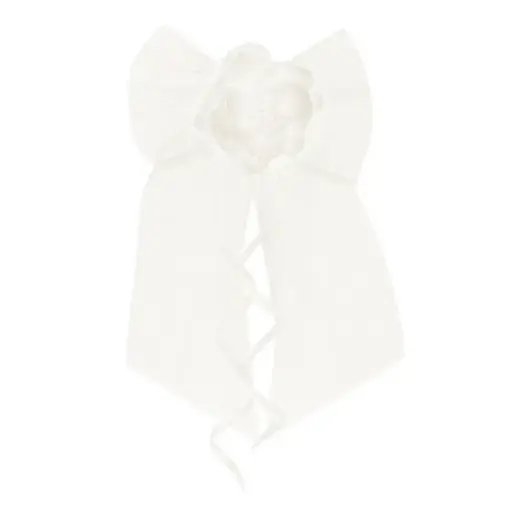 [PARKOR-079J] Noeuds avec Rose, Ivoire - 18 cm