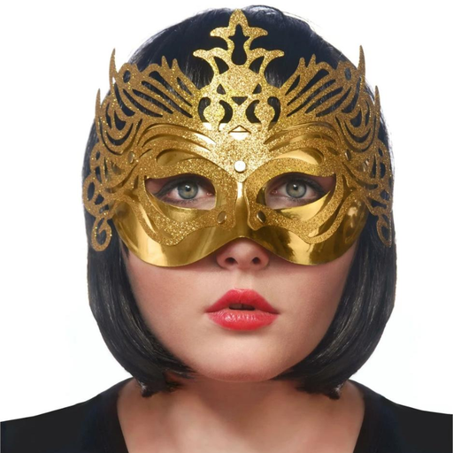 [PARMAS-019] Masque vénitien or pailleté