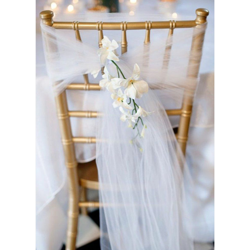 [PARTIU15-008] tulle plain white 0.15x9m