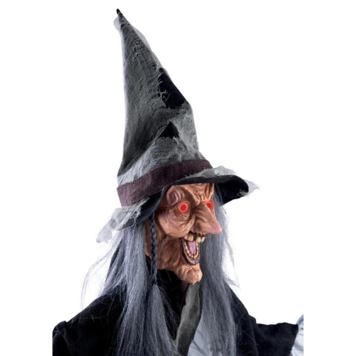 [PCL22227] Sorcière à suspendre animée, sonore, lumineux 140 cm