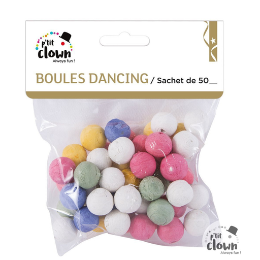 [PCL71500] Boules à sarbacane multicolores, sachet de 50