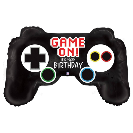 [PMSG35020] Ballon Alu Manette de Jeux-vidéos "Game On" ! 86 cm