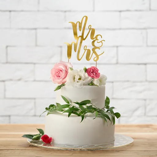 [PARKPT10-019M] Cake topper 'Mr & Mrs' or