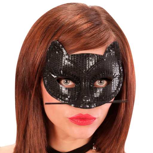 [WID03633] Masque chat noir à sequins