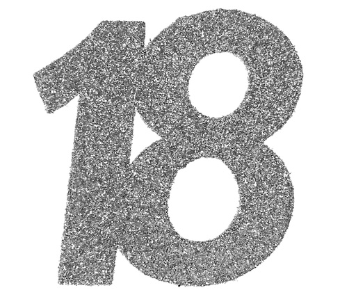 [SAN4532/18] Confettis 18 ans paillettes argent