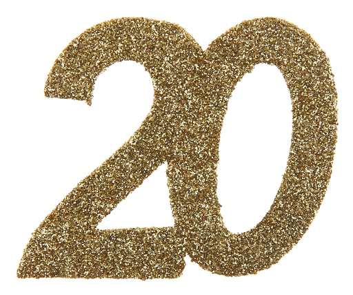 [SAN4604/20] Confettis 20 ans paillettes or