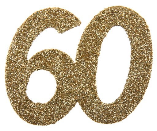 [SAN4604/60] Confettis 60 ans paillettes or