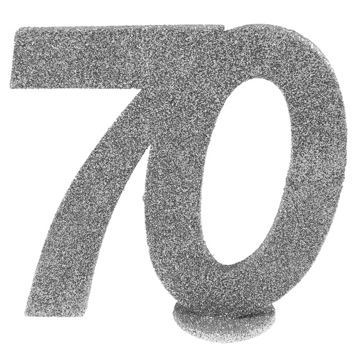 [SAN4752/70] Centre de table 70 ans paillettes argent