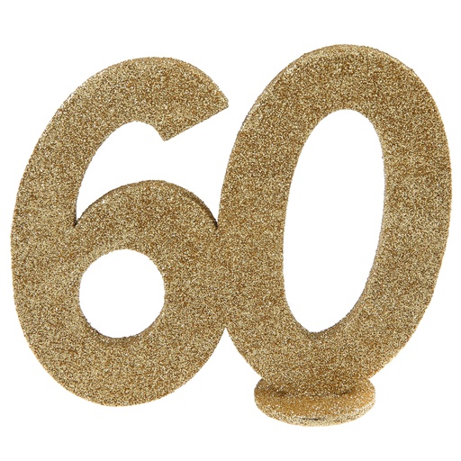 [SAN4753/60] Centre de table 60 ans paillettes or