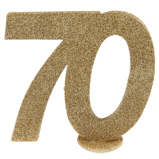 [SAN4753/70] Centre de table 70 ans paillettes or