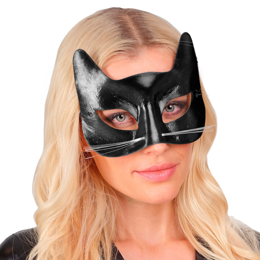 [WID09827] Masque de chat noir avec moustache
