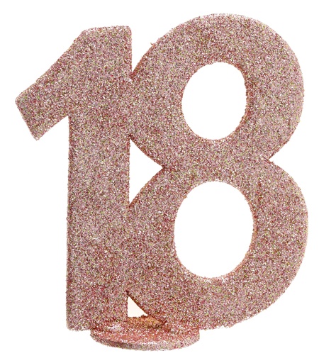 [SAN6915/18] Centre de table 18 ans paillettes rose gold