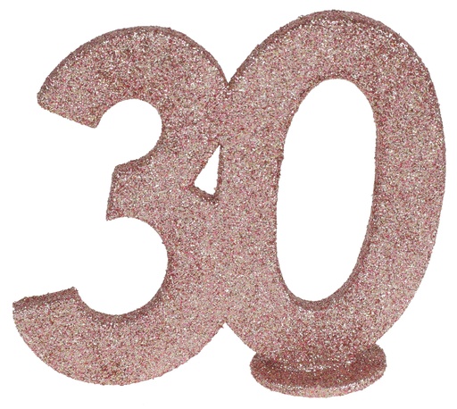 [SAN6915/30] Centre de Table 30 ans paillettes rose gold