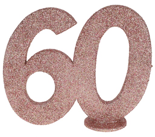 [SAN6915/60] Centre de table 60 ans paillettes rose gold