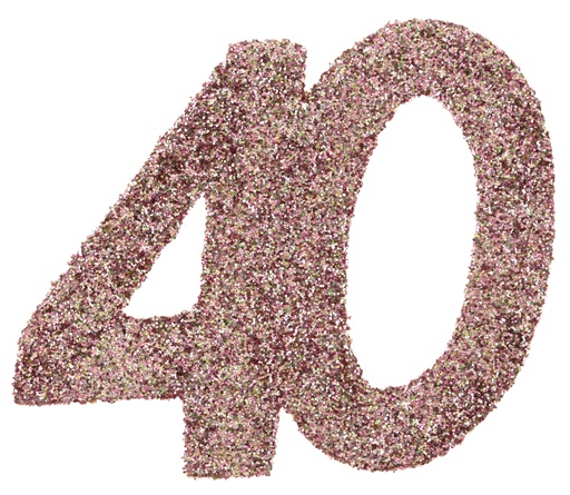 [SAN7306/40] Confettis 40 ans paillettes rose gold
