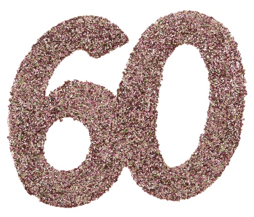 [SAN7306/60] Confettis 60 ans paillettes rose gold