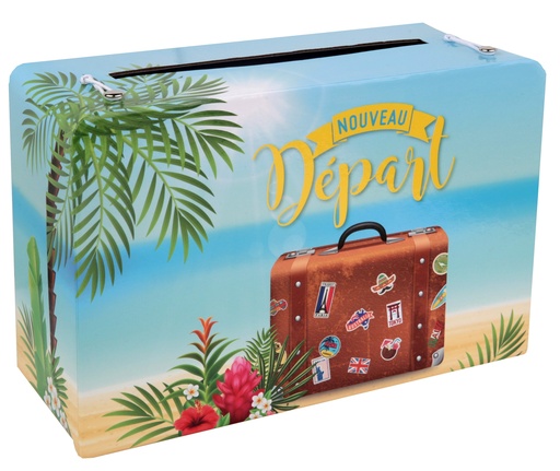 [SAN7672] Tirelire retraite multicolore 24 x 16 x 10 cm