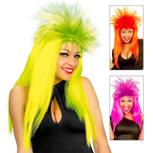 [WID6350K] Perruque Punkadelic néon - 3 couleurs assorties