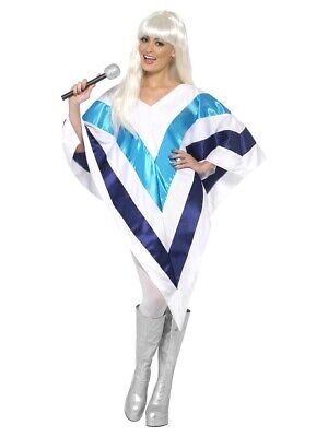 [SMI33568] Déguisement femme Super Trooper blanc et bleu - année 70