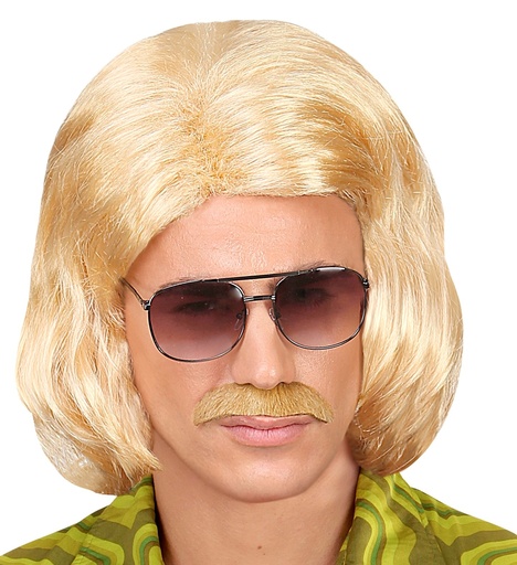 Perruque  Dandy avec moustache - 70's 