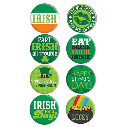 [AMS398109] 8 Badges Saint Patrick