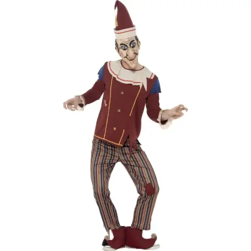 [SMI45576M] Possessed Punch Costume, Multi-Coloured, with Top, Trousers, Hat, Boot Covers &