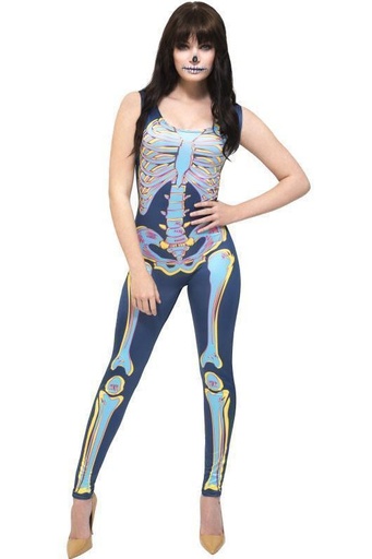 Déguisement femme Fever combinaison squelette