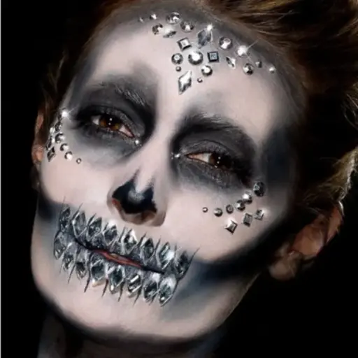 [SMI49084] Bijoux de visage strass argent