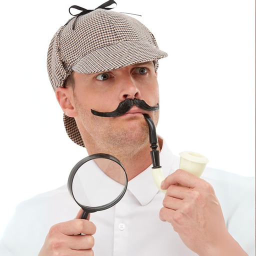 [SMI50990] Kit de détective (casquette Sherlock, pipe et loupe)