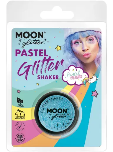 [SMIG09187] Moon Glitter Pastel Glitter Shakers, Baby BLUE