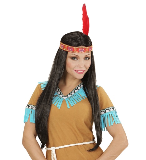 [WID06767] Perruque d'Indienne avec bandeau